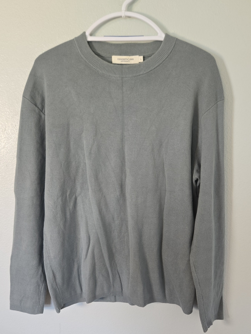 Concepts One | Blue Gray Crew Neck Sweater Size Large
